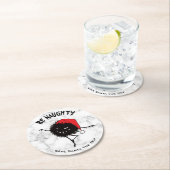 おもしろいクリスマス悪キャラクターベいけなス ラウンドペーパーコースター (インサイチュ)