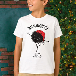 おもしろいクリスマス悪キャラクターBeいけな Kids Tシャツ