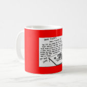 おもしろいクリスマス手紙 コーヒーマグカップ (正面左)