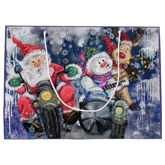 おもしろいクリスマス抱き枕ハッピークリスマスフレンズ ラージペーパーバッグ (裏面)