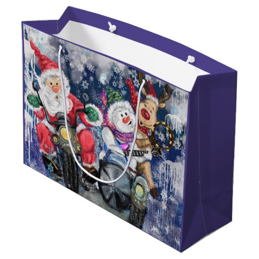 おもしろいクリスマス抱き枕ハッピークリスマスフレンズ ラージペーパーバッグ (裏面アングル)
