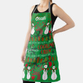 おもしろいクリスマス料理クルー編集可能 エプロン (インサイチュ)