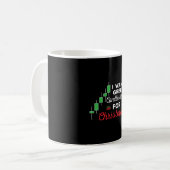 おもしろいクリスマス株式市場 コーヒーマグカップ (正面左)