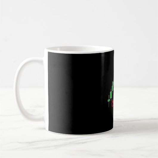 おもしろいクリスマス株式市場 コーヒーマグカップ (左)