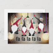 おもしろいクリスマス格言とライツファラララ シーズンポストカード (正面/裏面)