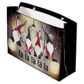 おもしろいクリスマス格言とライツファラララ ラージペーパーバッグ (裏面アングル)