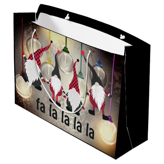 おもしろいクリスマス格言とライツファラララ ラージペーパーバッグ (裏面アングル)