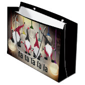 おもしろいクリスマス格言とライツファラララ ラージペーパーバッグ (正面アングル)