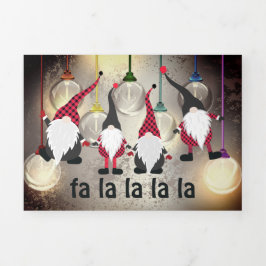 おもしろいクリスマス格言とライツファラララ 三つ折りクリスマスカード