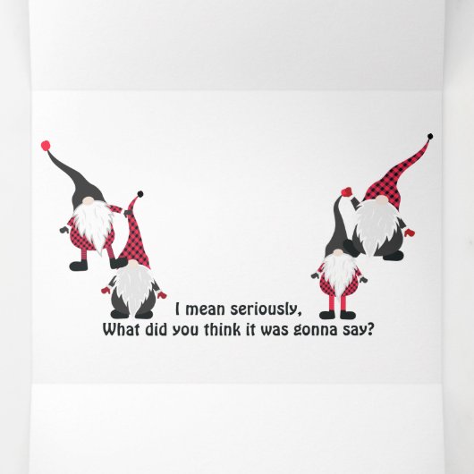 おもしろいクリスマス格言とライツファラララ 三つ折りクリスマスカード (内部中)