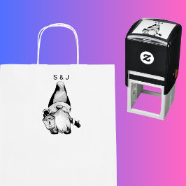 おもしろいクリスマス格言カップルズモノグラム セルフインキングスタンプ