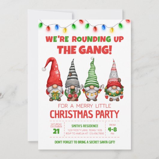 おもしろいクリスマス格言クリスマスパーティの招待状 招待状 (正面)