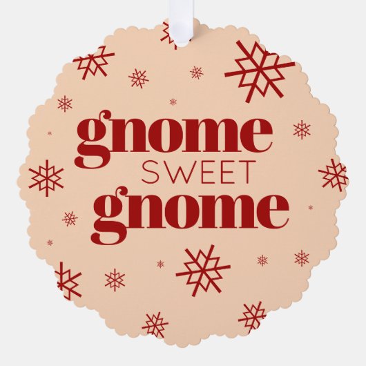 おもしろいクリスマス格言スウィート格言雪 オーナメントカード (正面)