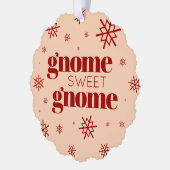 おもしろいクリスマス格言スウィート格言雪 オーナメントカード (左)