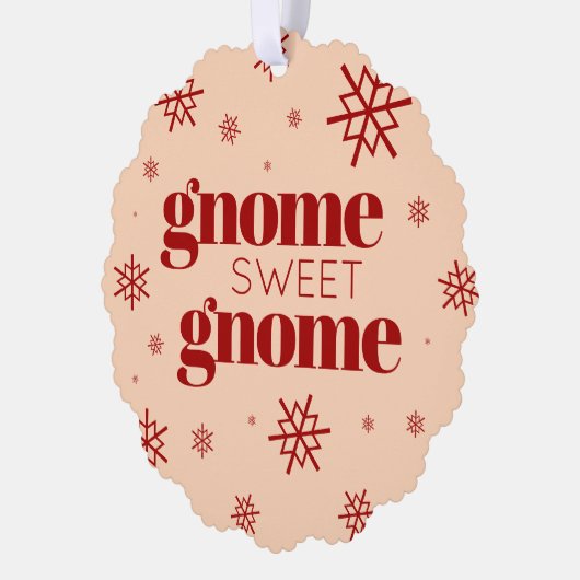 おもしろいクリスマス格言スウィート格言雪 オーナメントカード (左)