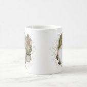 おもしろいクリスマス格言ツリーモノグラム名 コーヒーマグカップ (中央)