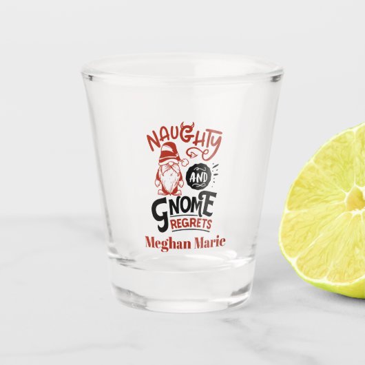 おもしろいクリスマス格言ワードアート ショットグラス (正面)