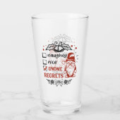 おもしろいクリスマス格言ワードアート タンブラーグラス (裏面)