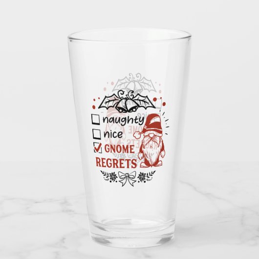 おもしろいクリスマス格言ワードアート タンブラーグラス (裏面)