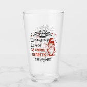 おもしろいクリスマス格言ワードアート タンブラーグラス (正面)