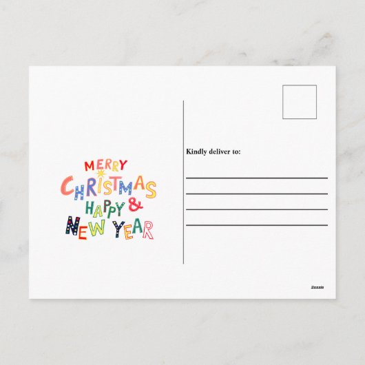 おもしろいクリスマス気分のバウムドッグ シーズンポストカード (裏面)