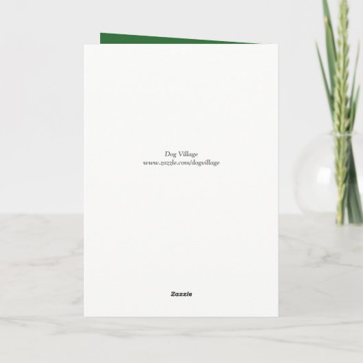 おもしろいクリスマス準備のブルドッグ シーズンカード (裏面)