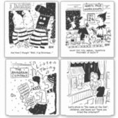 おもしろいクリスマス漫画はシールとしてジョーク シール (正面)