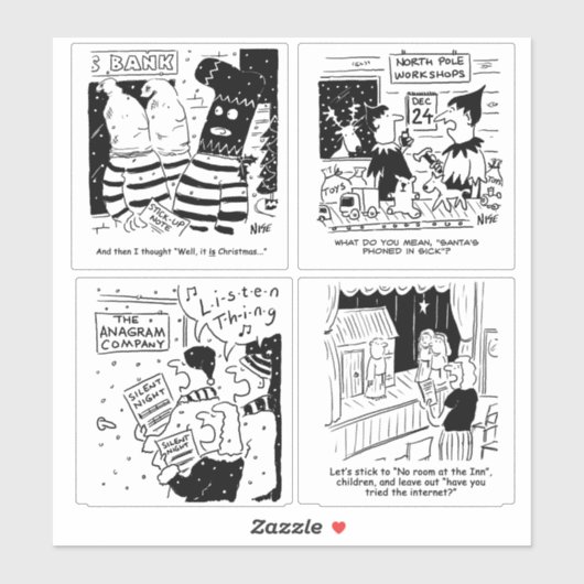 おもしろいクリスマス漫画はシールとしてジョーク シール (シート)