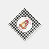 おもしろいクリスマス漫画キャットサンタハットホリデー スタンダードカクテルナプキン (角)