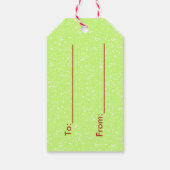 おもしろいクリスマス漫画フルーツケ熱狂するーキ顔 ギフトタグ (裏面)