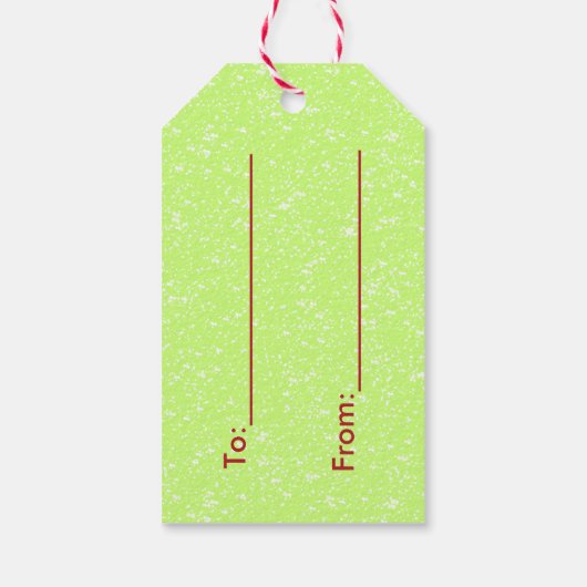 おもしろいクリスマス漫画フルーツケ熱狂するーキ顔 ギフトタグ (裏面)