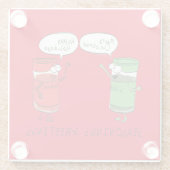 おもしろいクリスマス漫画料理スパイス ガラスコースター (裏面)