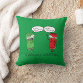 おもしろいクリスマス漫画料理スパイス クッション (ブランケット)