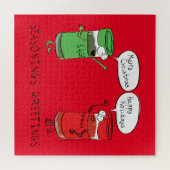 おもしろいクリスマス漫画料理スパイス ジグソーパズル (横)