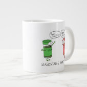 おもしろいクリスマス漫画料理スパイス ジャンボコーヒーマグカップ (正面右)