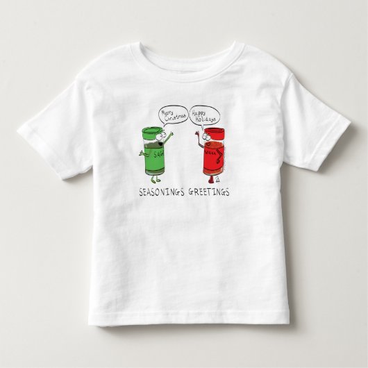 おもしろいクリスマス漫画料理スパイス トドラーTシャツ (正面)