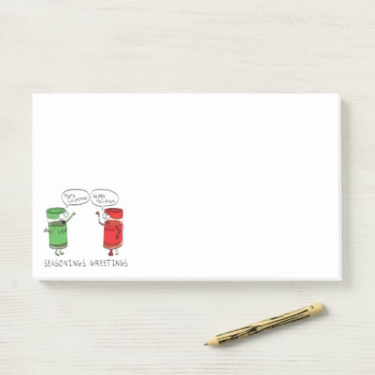 おもしろいクリスマス漫画料理スパイス ポストイット (デスク)