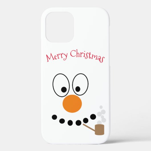 おもしろいクリスマス漫画雪だるま顔 Case-Mate iPhoneケース (裏面)