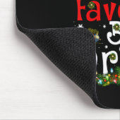 おもしろいクリスマス照明サンタお気に入りののバス運転手Chri マウスパッド (コーナー)