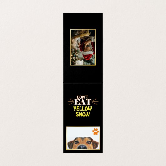 おもしろいクリスマス犬は黄色の雪食べのファブジョークしない (外部フラット)