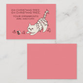おもしろいクリスマス猫あなたのオーナメントは歴史である ノートカード (正面/裏面)