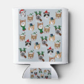 おもしろいクリスマス猫かわいいおもしろい猫デザイン 缶クーラー (裏面)