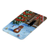 おもしろいクリスマス猫とネズミ創作 マグネット (左側)