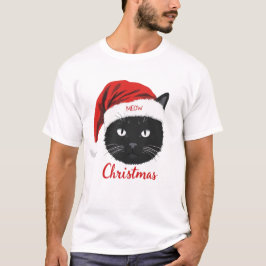 おもしろいクリスマス猫の昇華 Tシャツ