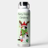 おもしろいクリスマス猫 ウォーターボトル (背面)