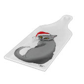 おもしろいクリスマス猫 カッティングボード (角)