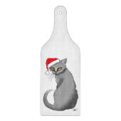 おもしろいクリスマス猫 カッティングボード (正面)