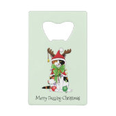 おもしろいクリスマス猫 クレジットカード栓抜き (正面)