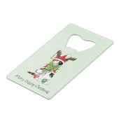 おもしろいクリスマス猫 クレジットカード栓抜き (正面アングル)
