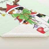 おもしろいクリスマス猫 シェルパブランケット (3/4)